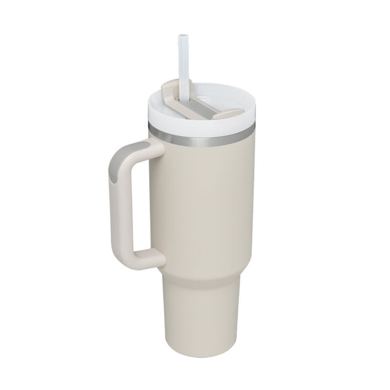 40 Oz Stainless Steel With Handle Straw Insulated