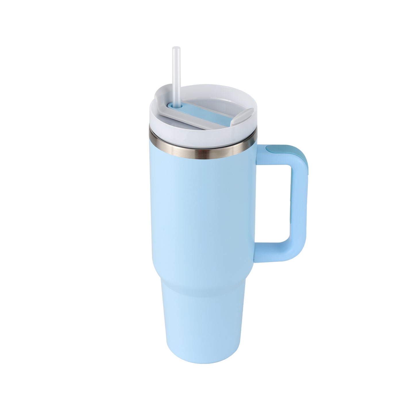 40 Oz Stainless Steel With Handle Straw Insulated