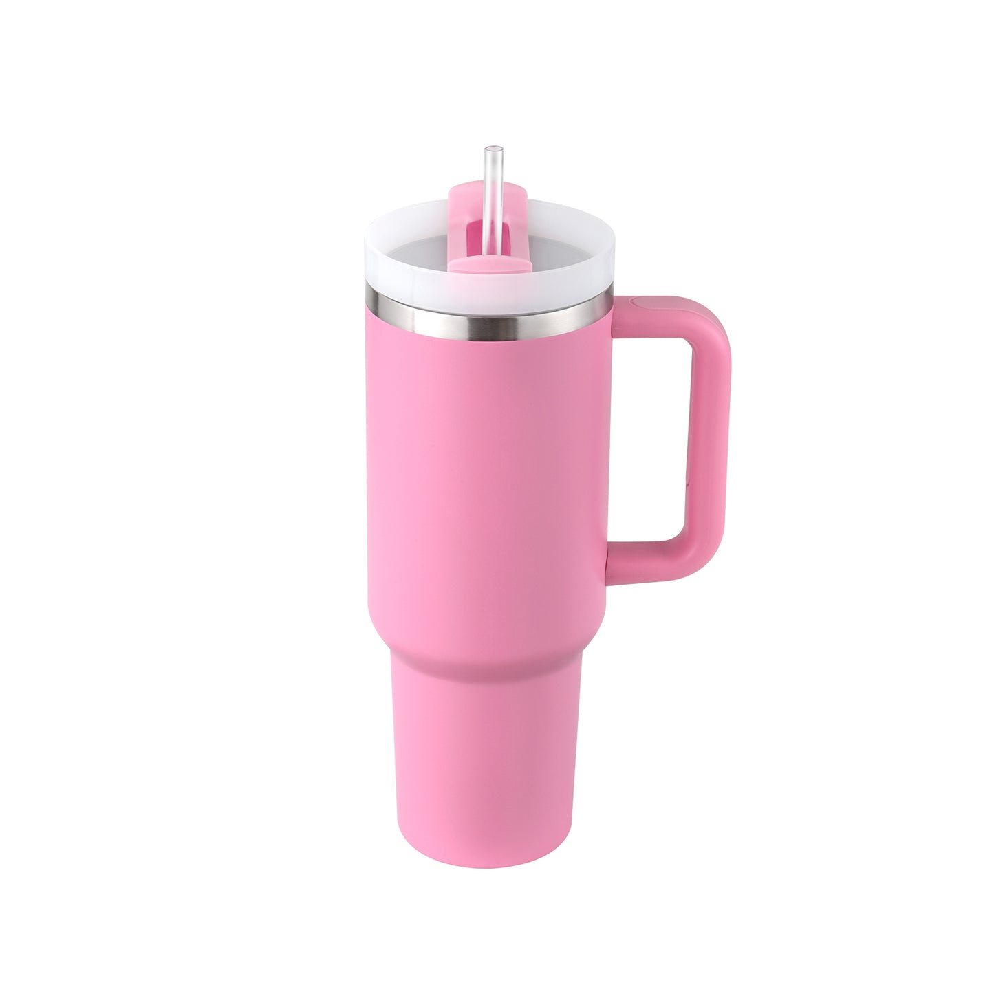 40 Oz Stainless Steel With Handle Straw Insulated