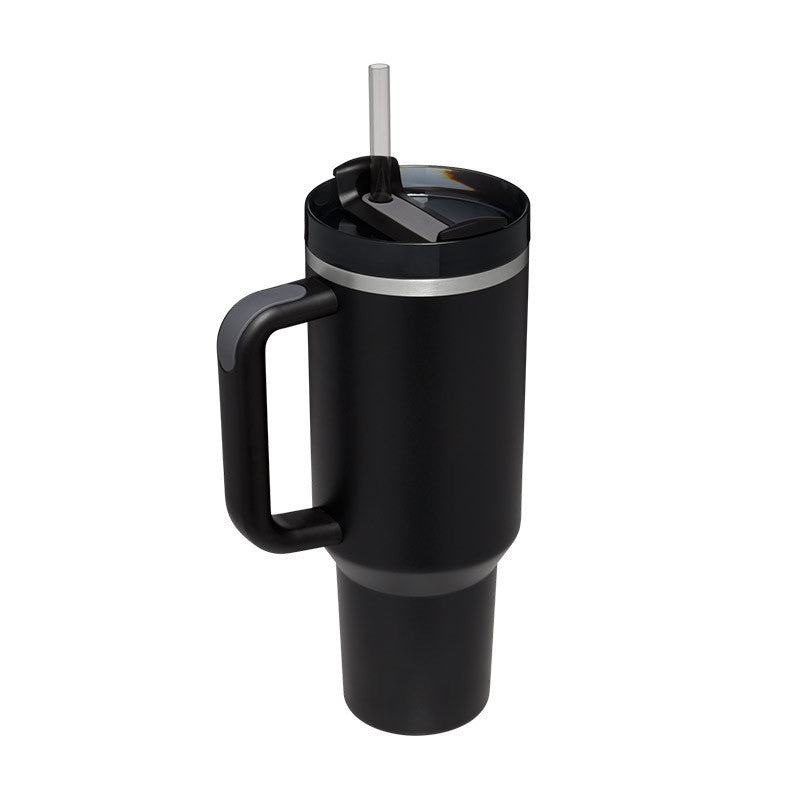 40 Oz Stainless Steel With Handle Straw Insulated